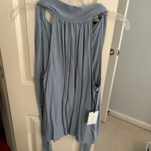 1.STATE Light Blue Pleated Top